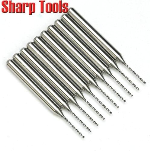 New 10pcs 3.175*0.7*9.5MM Micro PCB Drill, CNC Engraving Bits, Drill Bits Kit Needle,Carbide Carving Tool on Print Circuit Board