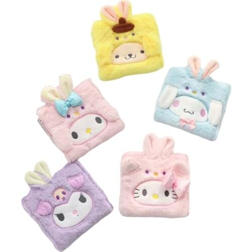 2021NEW 5 Styles Kawaii Kuromi Plush My Melody Cinnamoroll Cartoon Girl Privacy Soft Plush Anime Cute Fluffy Storage Bag