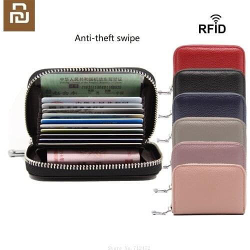 Organ Card Case RFID Anti-theft Brush Lady Card Case Multifunction Wallet Women Men Business Card Holder Coin Purse