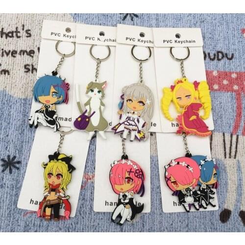 Different world from zero Anime Key Chain PVC Figure Keyring Toy Keyholder Birthday Gifts Unisex NEW