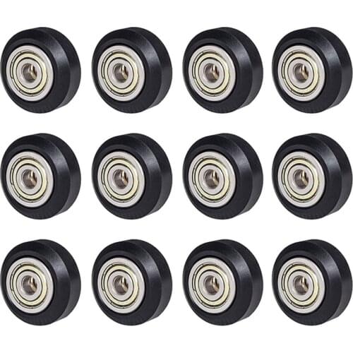 3D Printer Rubber-Coated Pulley 625ZZ Plastic-Coated Bearing Wheel Nylon Arc Bearing Wheel