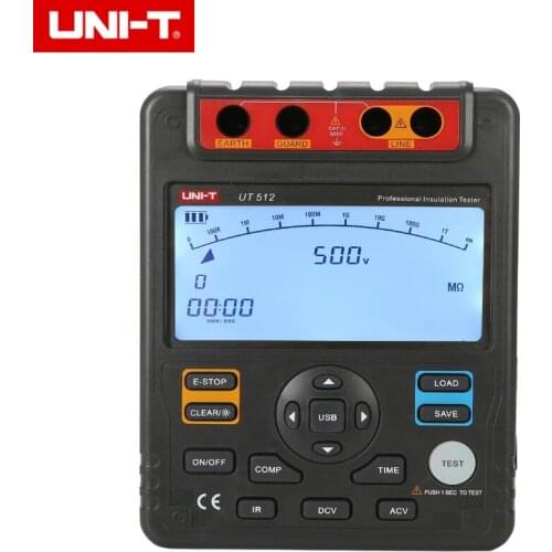 UNI-T UT512 Insulation Resistance Testers Voltmeter Auto Range 2500V 100Gohm