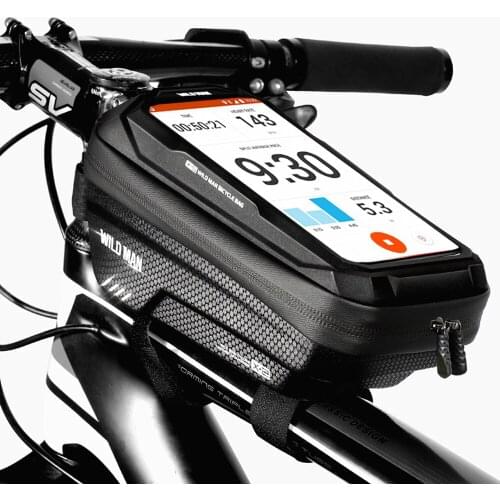 WILD MAN 2021 Bicycle Bag Frame Front Top Tube Cycling Bag Waterproof 6.5in Phone Case Touchscreen Bag MTB Pack Bike Accessories