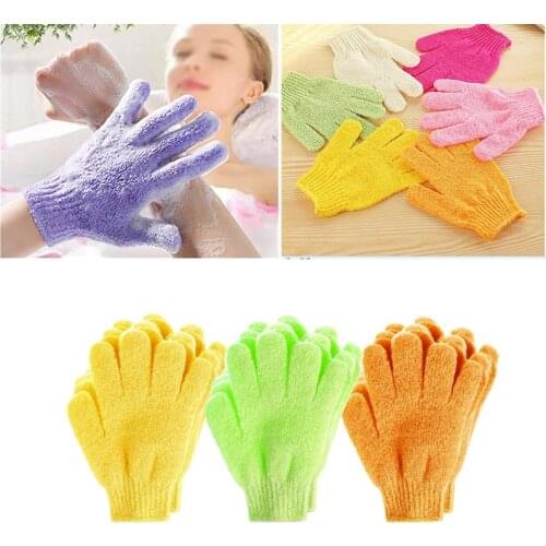 1pc Bath Glove Exfoliating Wash Skin Bath Gloves Foam Bath Body Massage Cleaning Scrubber Skid Resistance Shower Bath Tools