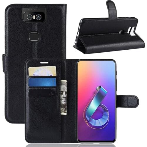 100pcs/lot for Asus Zenfone MAX M2 ZB633KL M1 pro ZB631KL 6 ZS630KL ZS620KL Lychee Wallet leather case 5 ZE620KL lite ZC600KL