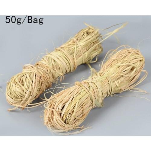 50g/bag Raffia Natural Rope DIY Crafts Wedding Invitation Gift Packing Rope Natural Raffia Rope Wedding Party Wrapping Decor