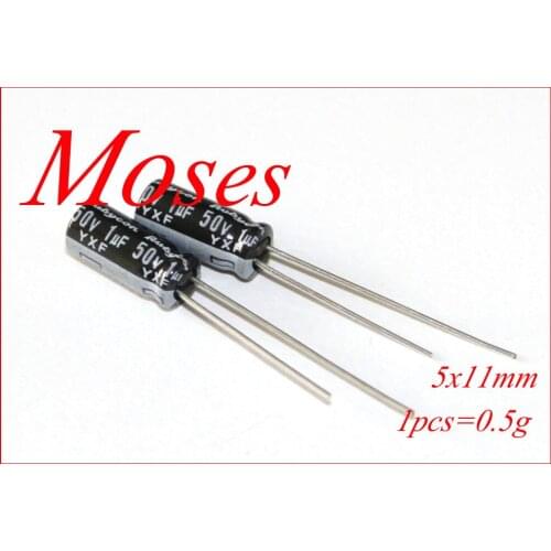 50v 1uf 100% Original New YXF Series Electrolytic Capacitor Capacitance Radial 5x11mm