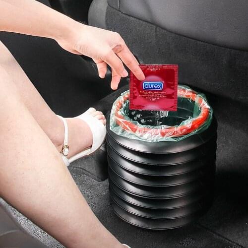Car Garbage Can Car With 4L Retractable Bucket Car Function Folding Portable Trash Can Outdoor Fishing Camping Bucket