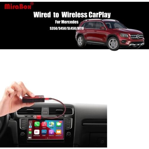MiraBox Wireless Apple Carplay USB Dongle CarPlay USB Adapter for Mercedes Benz E200 220 250 260 300 320 350 400/GLC 200 260 300