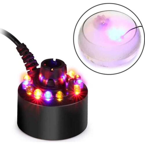 Household Ultrasonic Air Purifier Atomizer Mini Color Changing Fog Machine Air Humidifier Mist Water Circulation Fountain Pond