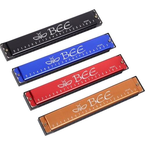Childrens adult dual tone bee brand harmonica wholesale supply beginners practice introductory harmonica toys