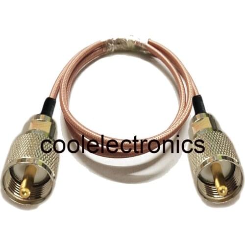 Long UHF PL259 Male to Long UHF PL259 Plug for Car Mobile Radio Antenna RF Pigtail Coaxial Cable RG142 50cm 1/2/3/5/10m