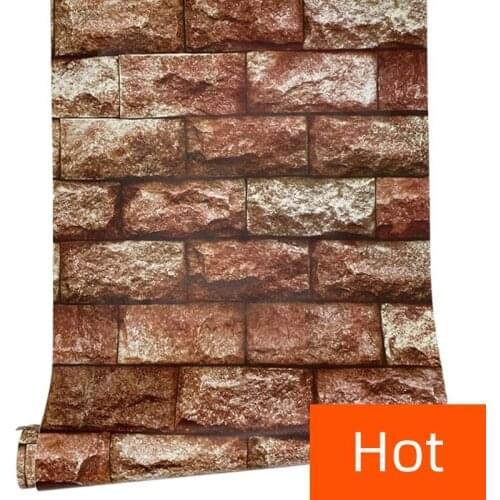 Home aux Stone Remvable Wallpaper Sticker For Walls Red Brick Peel And Stick Contact Paper FCounters Home Decor