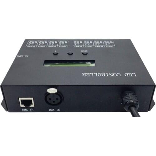 H803SA;8port off-line/stand-alone/SD card/full color pixel controller;8192 pixels,can connect DMX console,support many chips