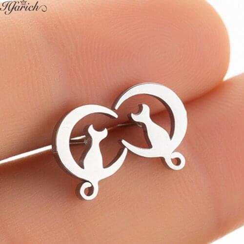 Hfarich Mini Sweet Female Jewelry Colorful Dog Earrings Charm Generous Exquisite Cute Ear For Women Girls Birthday Party Gifts