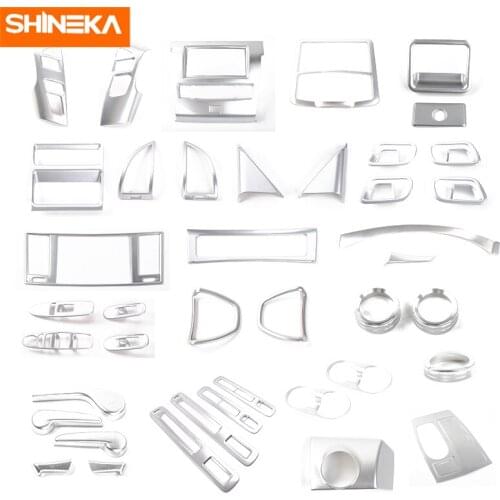 SHINEKA Chromium Styling For Nissan Patrol Car Interior Matte Decoration Cover Stickers Accessories For Nissan Patrol Y62 2017
