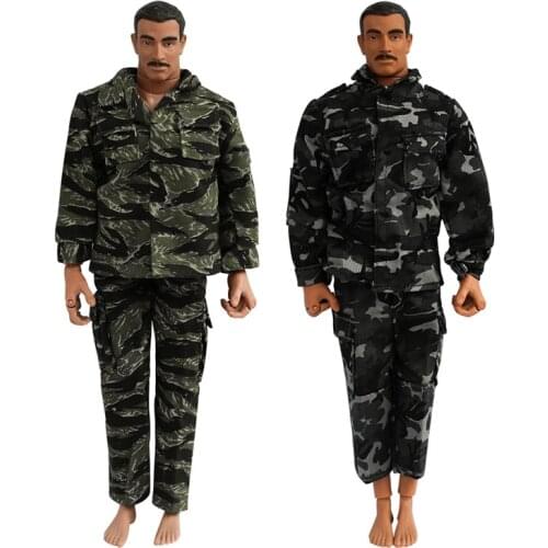 2 Set 1/6 21st Century Toys WWII Ultimate Soldier Camo Uniform for 12" GI Joe Clothes Suit Military Accessories Toy