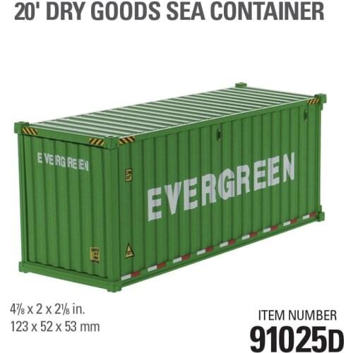 Collectible Diecast Toy Model Gift DM 1:50 Scale EVERGREEN 20-foot Truck Container Model For Business Gift,Display Decoration
