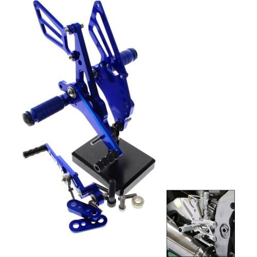 CNC Aluminum Motorcycle Rear Adjustable Rear Sets Set Footrests For Suzuki GSXR1000 GSXR 1000 K5 K6 2005 2006