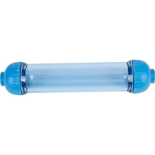 Water Filter Housing DIY Fill T33 Shell Filter Tube Transparent Reverse Osmosis Blue