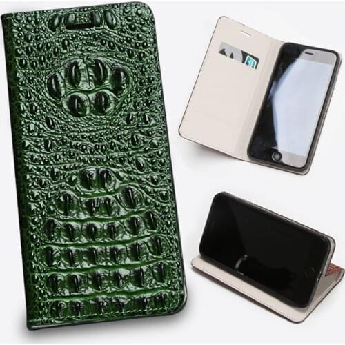 Leather Flip Phone Case For Huawei Honor 30 20 Pro 10 10i 9 8 Lite 8A 9X 8X Max 7X X10 P Smart Y6 Y7 Y9 Crocodile Head Wallet