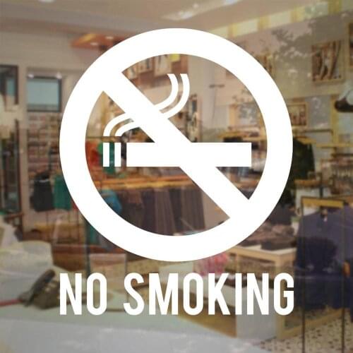 Store Business No Smoking Sign Vinyl Decal Removable Home Decoration Wall Stickers for Living Room Shop Window Wall Decals G609