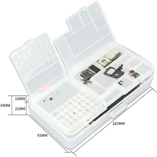 Multi Functional Mobile Phone Repair Storage Box LCD Screen Motherboard IC Chips Component Screws Organizer Tools Container