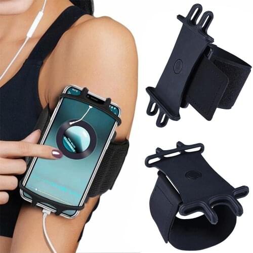 Mobile phone wrist strap running arm strap silicone outdoor strap rotating wrist fitness phone bag arm degree mobile 360 U8X8