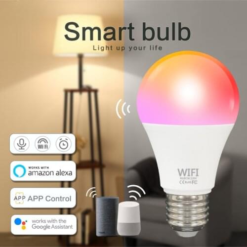 9W Smart WiFi Light Bulb Dimming Brightness Base E27/ B22 LED Bulbs Compatible With Amazon Alexa Google Home Assistant