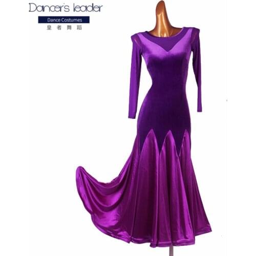 2020 new professional modern dance art examination suit velvet national standard ballroom dance waltz dress
