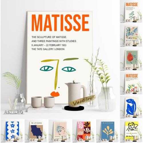 Henri Matisse Vintage Print Art Poster The Cut-Outs Exhibition Museum Canvas Painting Living Room Home Decor Wall Pictures Gift