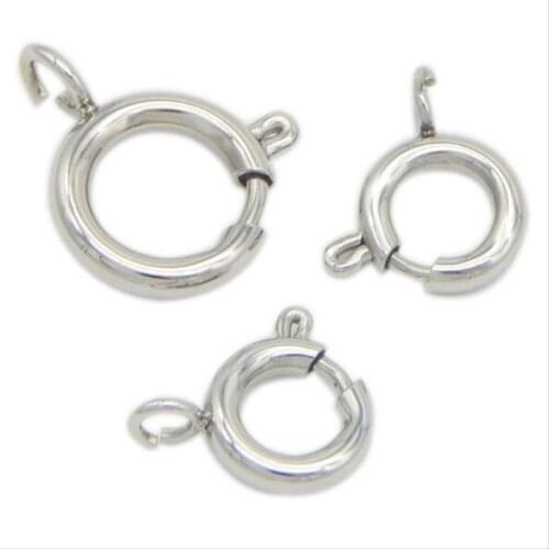 10pcs Spring Ring Clasp With Open Jump Ring jewelry Clasp For Chain Necklace Bracelet Connectors for DIY Jewelry Making