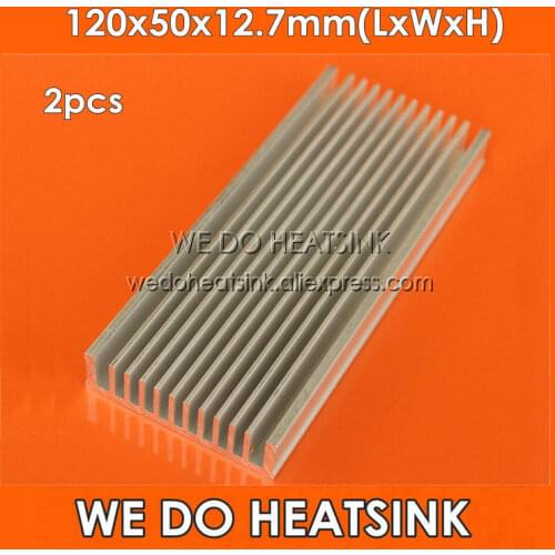 WE DO HEATSINK 2pcs 120x50x12.7mm DIY LED Power Heat Sink Aluminum Profile, Powerful Heatsink