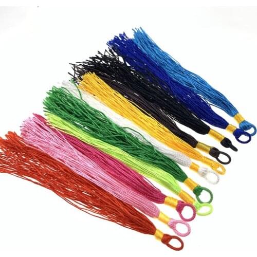 50PCS polyester small ring must tassel DIY Pendant Jewelry Curtain Garments Decorative Accessories Key Chain Handbag Pendants