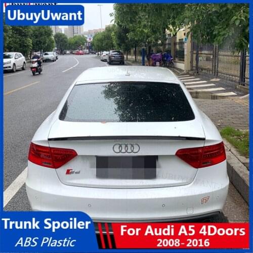 UBUYUWANT Rear Trunk Wing Spoiler for Audi A5 4 Doors 2008 - 2016 High Quality ABS Plastic Lip Spoiler Car Tail Wing Decoration