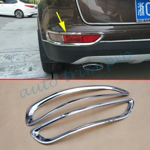 2X Car Rear Reflector Fog Light Lamp Cover Trim Fit For Kia Sportage QL 2016 2017 2018 Accessories Exterior Chrome Parts