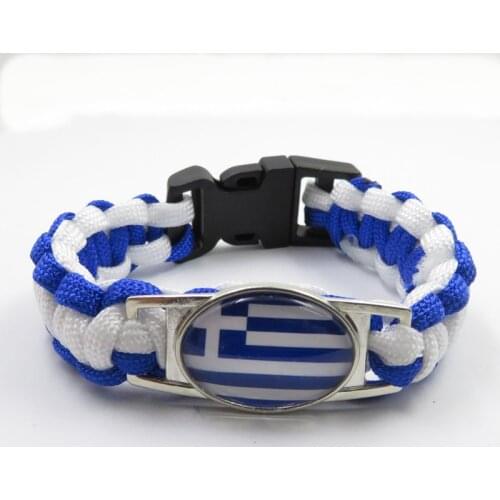 Infinity love Greece bracelet Greece country bracelet fashion man and woman rope bangle Greece flag