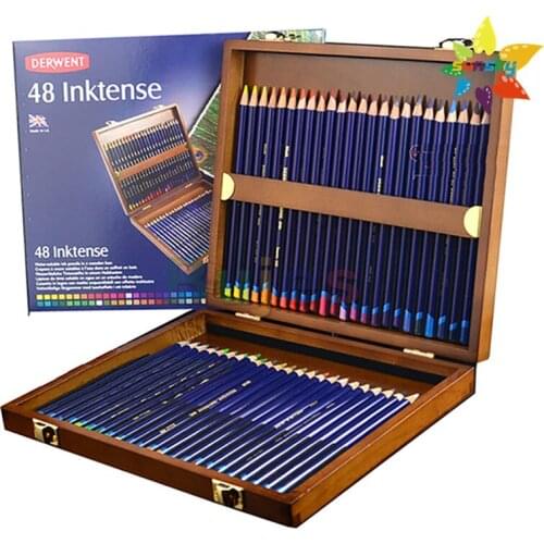 UK OEM 48 color derwent inktense water color pencil artist student drawing pencil soluble sketch painting pencil art supplies