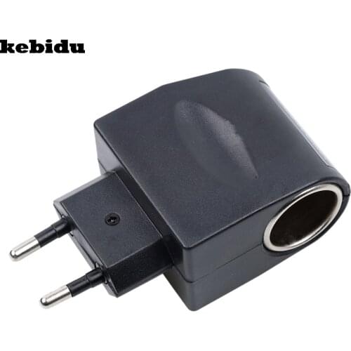 Kebidu Hot Car Cigarette Lighter Wall Power Socket Plug Adapter Converter 220V AC to 12V DC EU US Plug