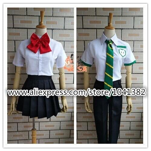 Kimi no Na wa Your Name Mitsuha Miyamizu summer suit Cosplay Costume customized size