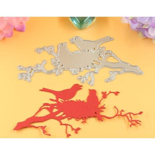 YLCD085 Playing Birds Metal Cutting Dies For Scrapbooking Stencils DIY Cards Album Decoration Embossing Folder Die Cuts Template