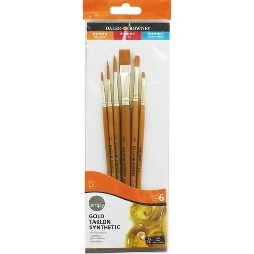 Daler Rowney Brush Set 6Lı Set1 216920600 Art paint brush painting canvas acrylic team number