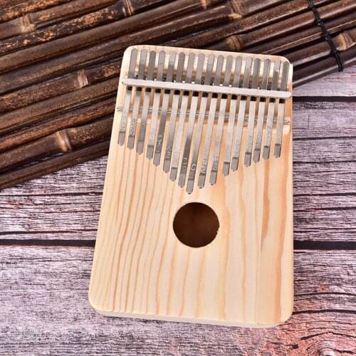 Finger Piano Wood Musical Instruments Sanza Mbira Calimba Play with Guitar 17 Key Kalimba African Solid Pine Mahogany Thumb
