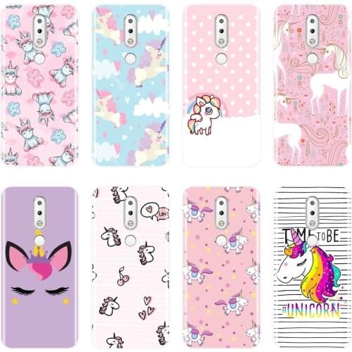Pink Girl Back Cover For Nokia 2.1 3.1 5.1 6.1 7.1 Plus Silicone Soft Cute Unicorn Phone Case For Nokia 2.1 3.1 5.1 6.1 7.1 Case