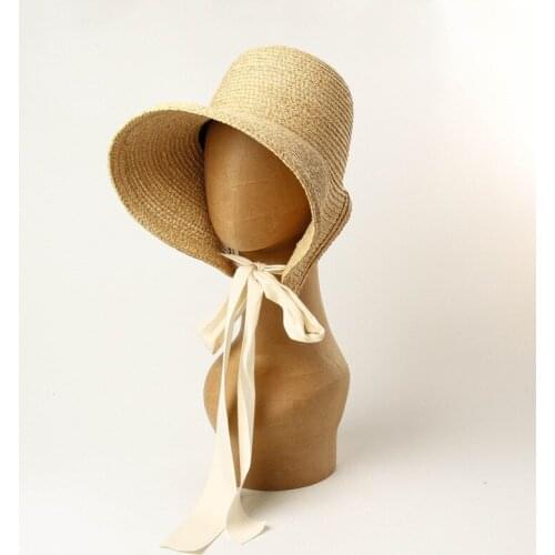 European Spring Summer Straw Hat Retro Hand-knitted Loli Outdoor Travel Sunshade Sunscreen Big Brim Sun Raffia Hats
