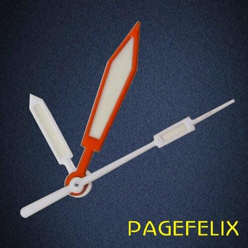 Luminous orange white watch hands for UNITAS fit miyota 8205 8215 821A movement watch hands