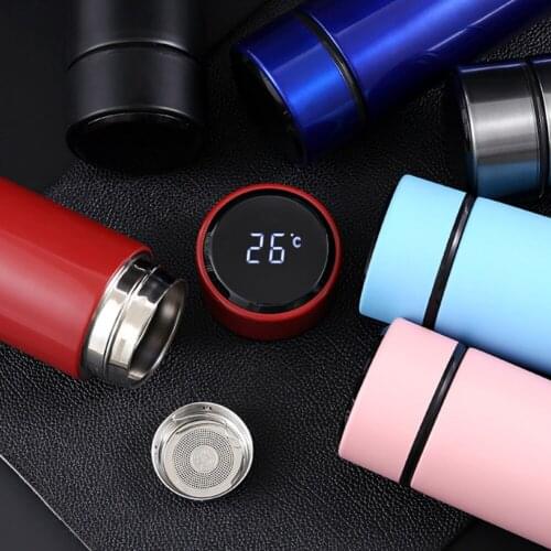 500ML 304Stainless Steel Thermos Vacuum Flasks Temperature Display Hot Water Bottle Travel Coffee Mug Tea Milk Mug Thermo cup