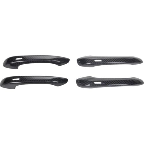 Car Smart Door Handle Cover Real Carbon Fiber Dry Sticker Frame for Porsche Cayenne 2018up