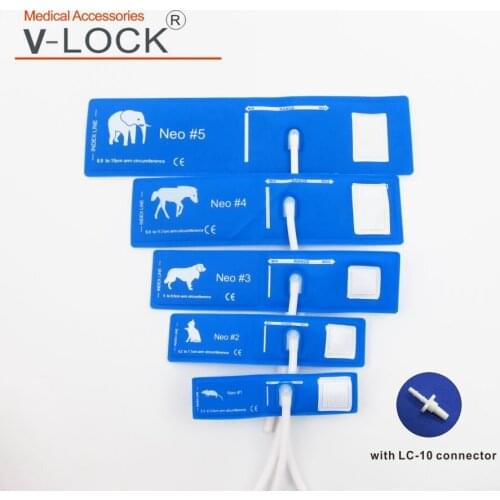 Veterinary blood pressure cuff tpu film medical single hose cuff with connector LC-10