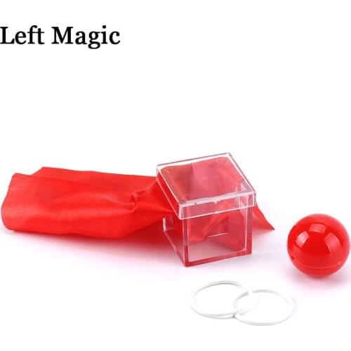 Magic Crystal Box Magic Tricks Ball Through Box Illusion Magic Toy For Children Funny Gadgets Magic Props G8046
